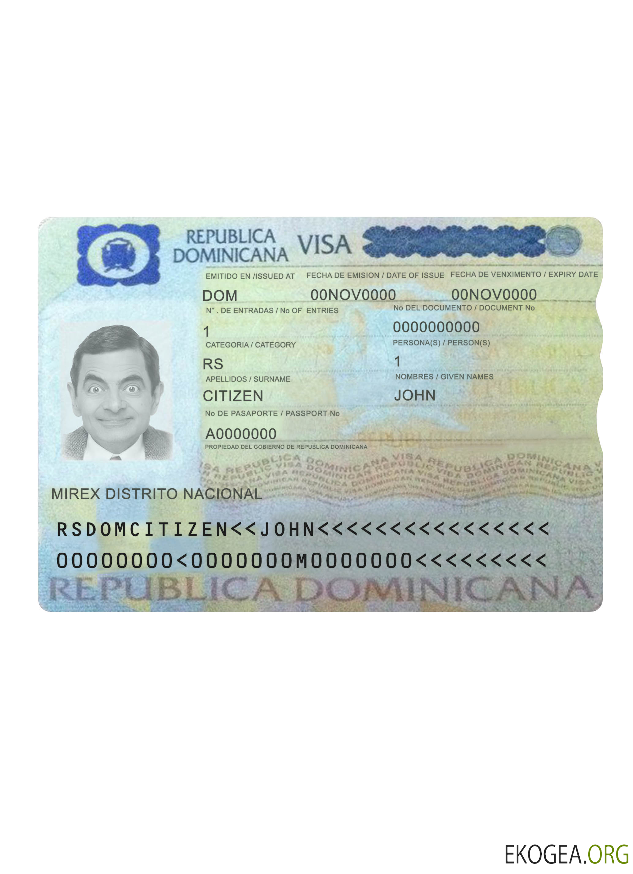 Visa de voyage pour la République Dominicaine